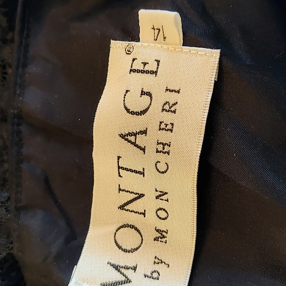 Montage by Mon Cheri Long Black Wedding Formal Evening Size 14 - Picture 9 of 11